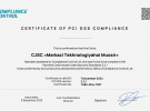 ЗАО «Маркази Технологияхои Муосир» успешно прошла ежегодную сертификацию PCI DSS 3.2.1
